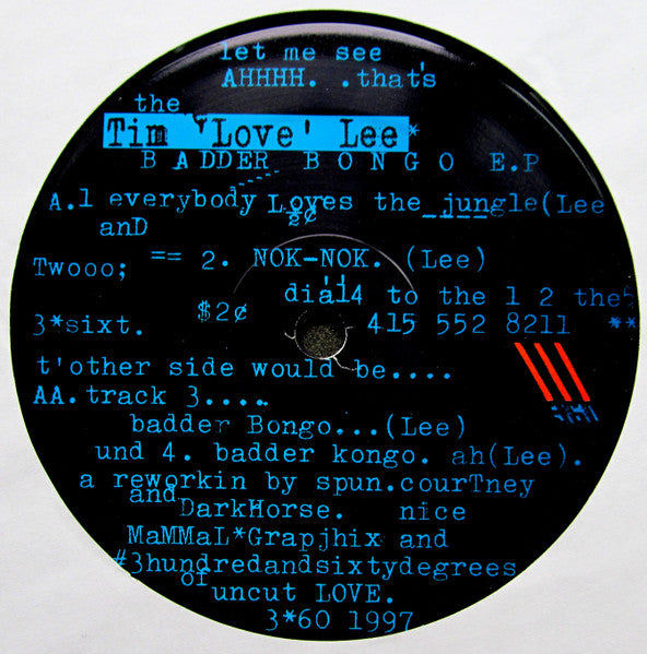 Tim "Love" Lee : Badder Bongo EP (12", EP)