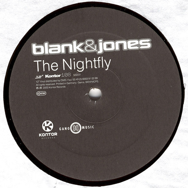 Blank & Jones : The Nightfly (12", S/Sided)