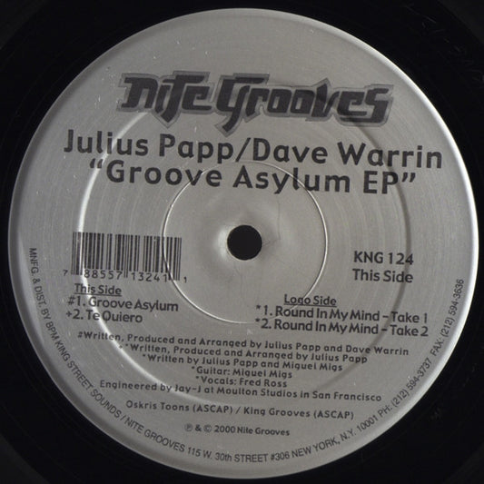 Julius Papp / Dave Warrin* : Groove Asylum EP (12", EP)