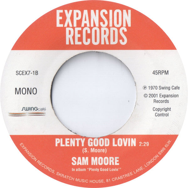 Sam Moore : Plenty Good Lovin' (7", Single, Mono, Promo, RE)