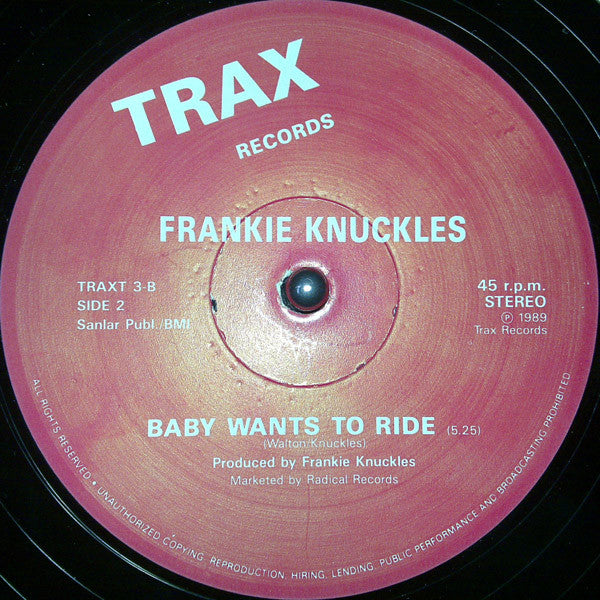 Frankie Knuckles : Your Love / Baby Wants To Ride (12")