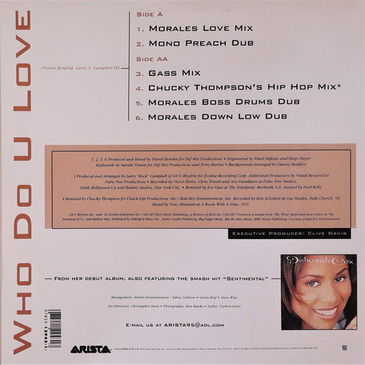 Deborah Cox : Who Do U Love (12")