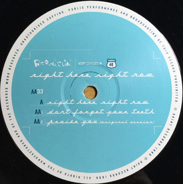 Fatboy Slim : Right Here, Right Now (12", Single)