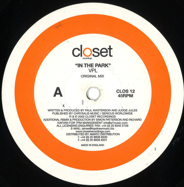 VPL : In The Park (12")