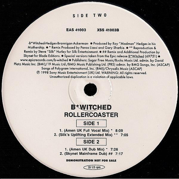 B*Witched : Rollercoaster (12", Promo)