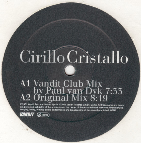 Cirillo : Cristallo (12")