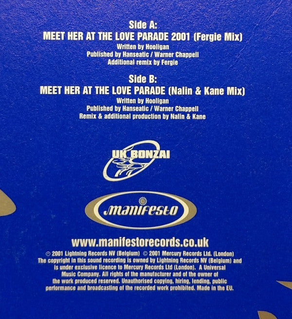 Da Hool : Meet Her At The Love Parade 2001 (12")