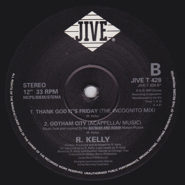 R. Kelly : Gotham City (12")