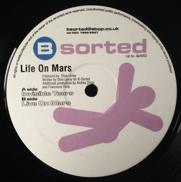 Life On Mars : Invisible Tears / Live On Mars (12")
