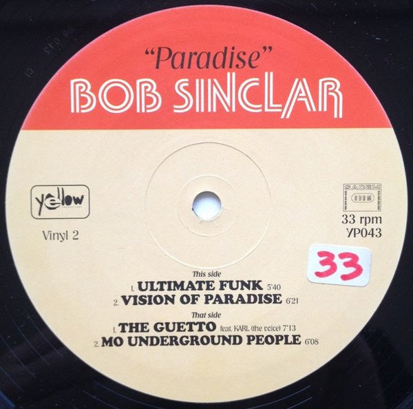 Bob Sinclar : Paradise (2x12", Album)