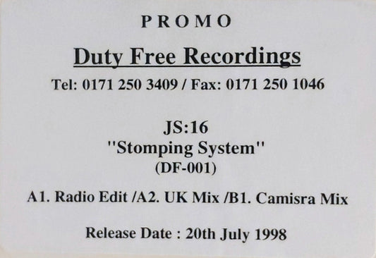 JS:16* : Stomping System (12", Promo, W/Lbl)