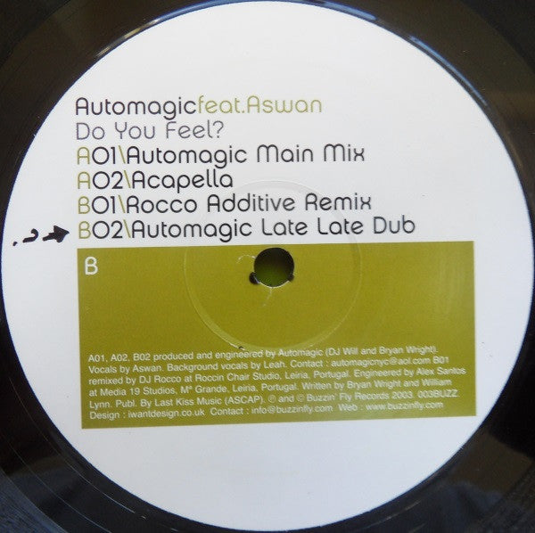 Automagic : Do You Feel? (12")