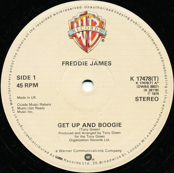 Freddie James : Get Up And Boogie (12")