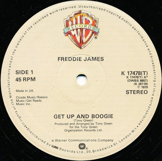 Freddie James : Get Up And Boogie (12")