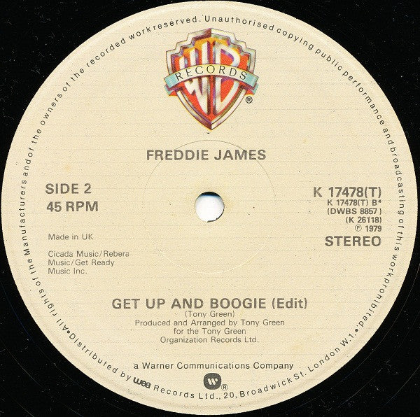 Freddie James : Get Up And Boogie (12")