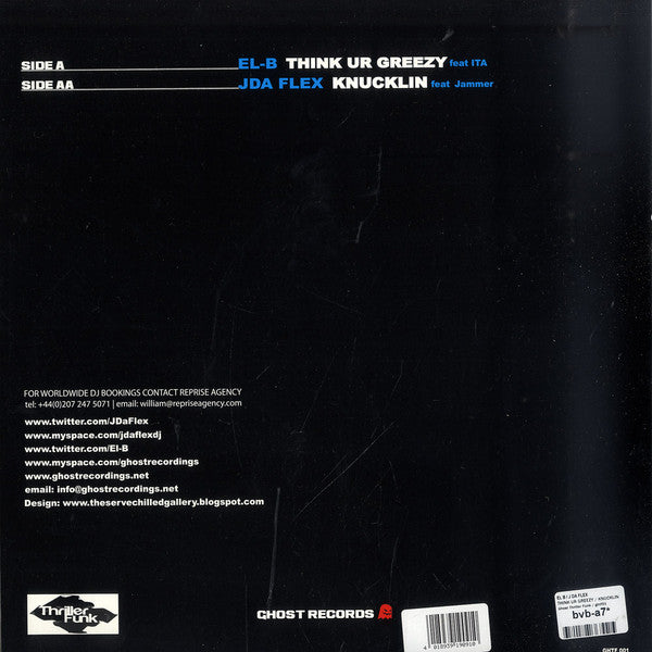 El-B / J Da Flex : Think Ur Greezy / Knucklin (12", Ltd)
