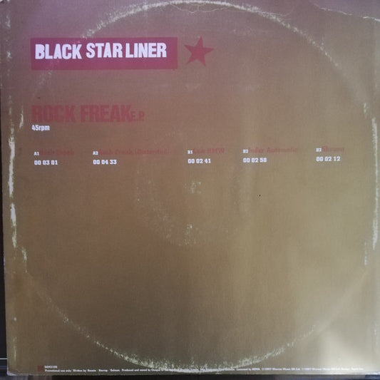 Black Star Liner : Rock Freak EP (12", EP, Promo)