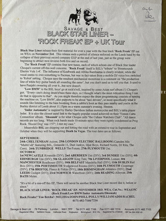Black Star Liner : Rock Freak EP (12", EP, Promo)