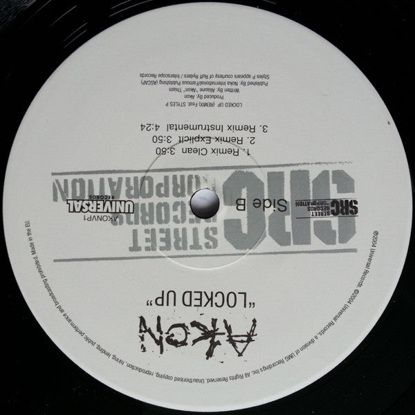 Akon : Locked Up (12", Single, Promo)