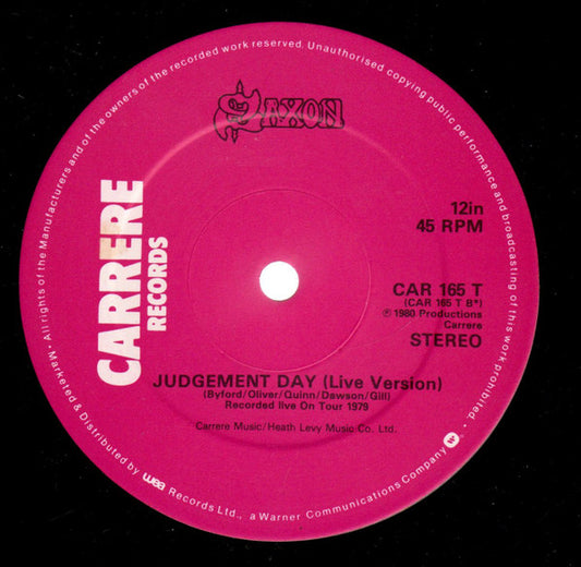 Saxon : Suzie Hold On (12", Single)