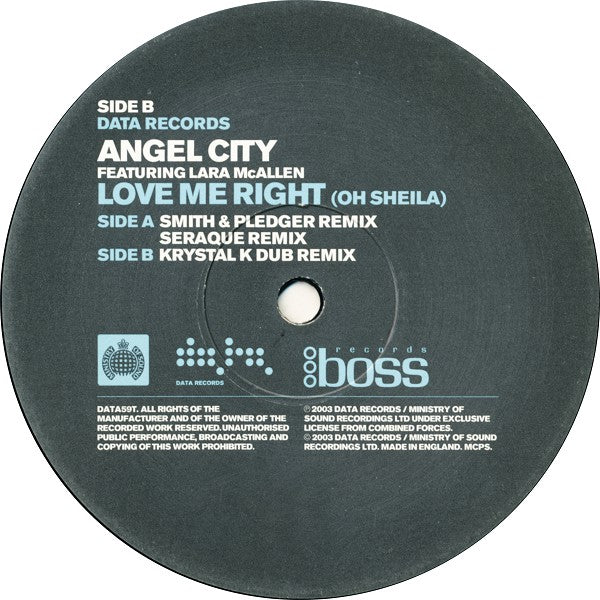 Angel City Featuring Lara McAllen : Love Me Right (Oh Sheila) (12")