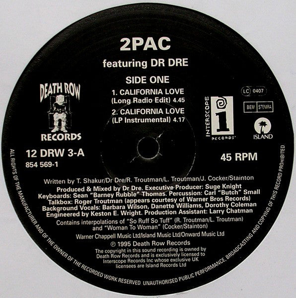 2Pac : California Love (12")
