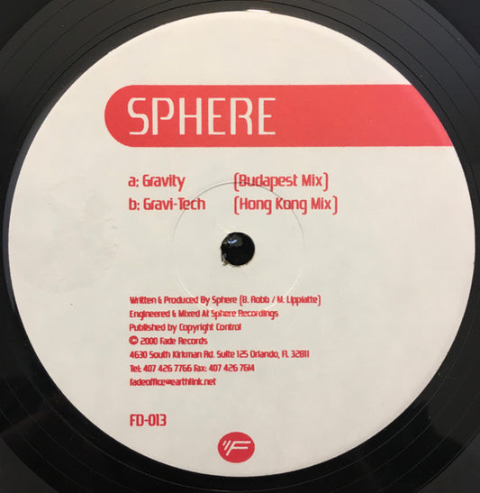 Sphere : Gravity / Gravi-Tech (12", Bla)