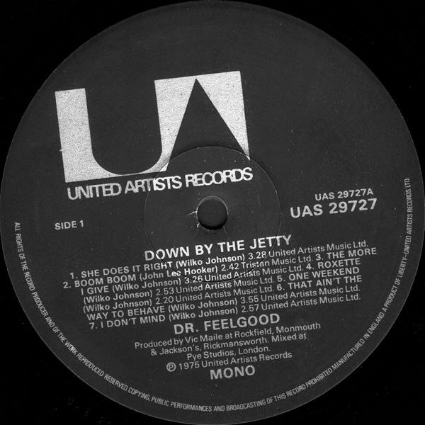 Dr. Feelgood : Down By The Jetty (LP, Album, Mono)