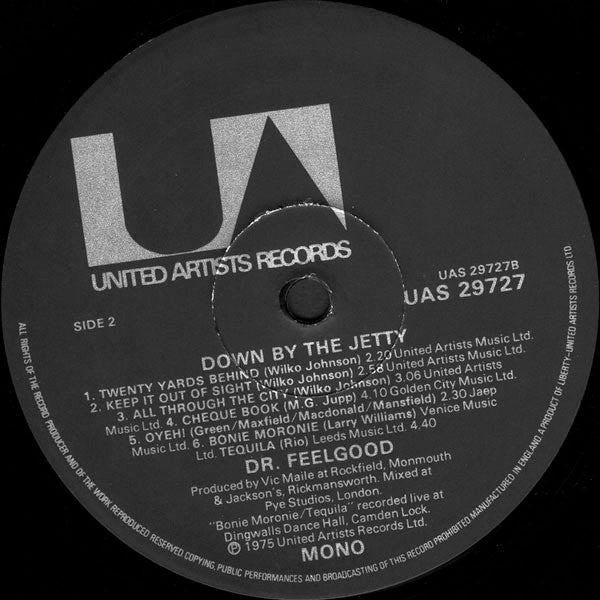Dr. Feelgood : Down By The Jetty (LP, Album, Mono)
