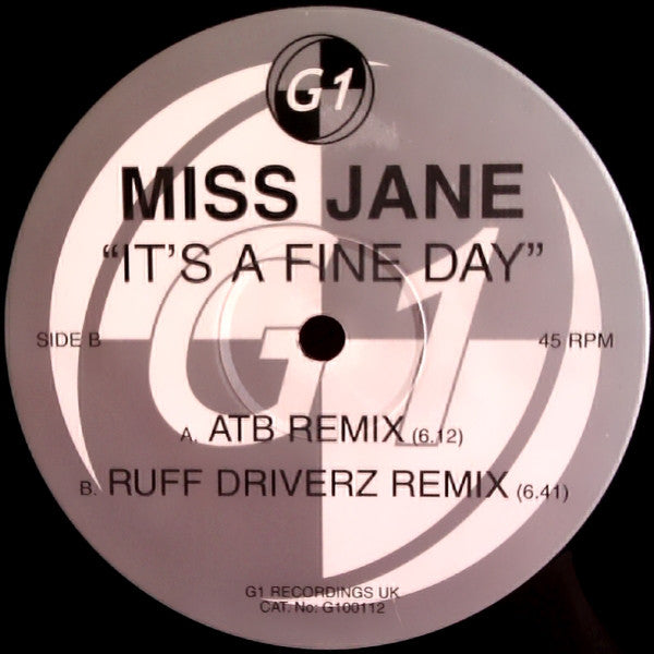 Miss Jane : It's A Fine Day (12", Single)