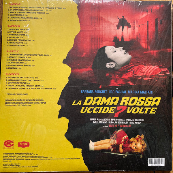 Bruno Nicolai : La Dama Rossa Uccide 7 Volte (Colonna Sonora Originale) (2xLP, Album, RSD, Ltd, RE, RM, S/Edition, Red)