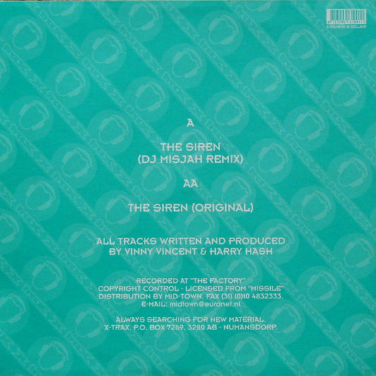 Vinny Vincent & Harry Hash : The Siren (12")