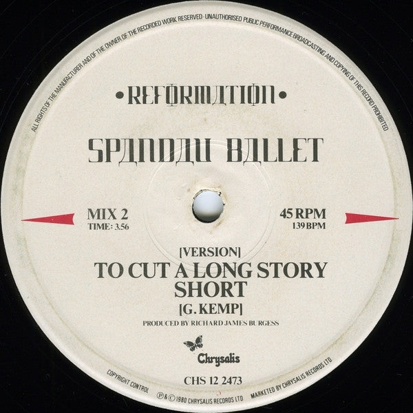Spandau Ballet : To Cut A Long Story Short (12", Single)