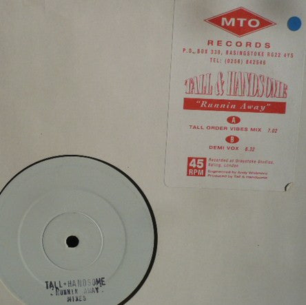 Tall & Handsome : Runnin' Away (12", W/Lbl, Sta)