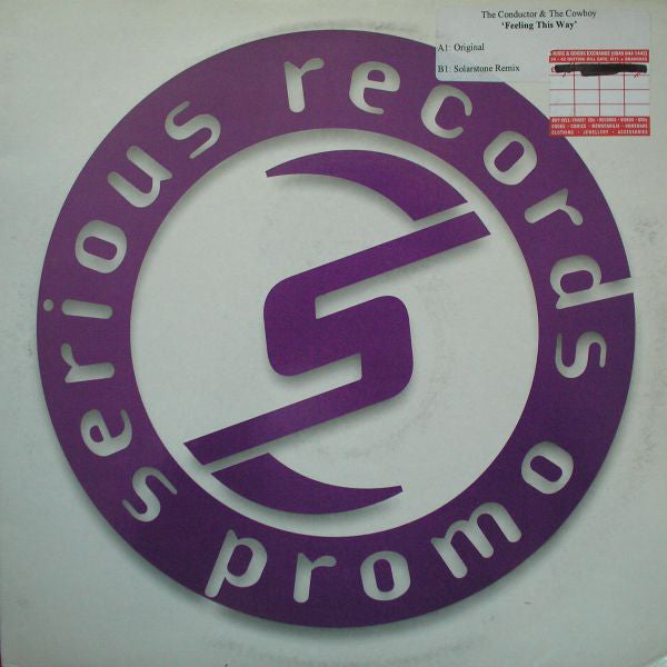 The Conductor & The Cowboy* : Feeling This Way (12", Promo, W/Lbl)