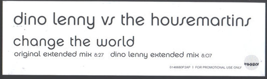Dino Lenny Vs The Housemartins : Change The World (12", Promo)