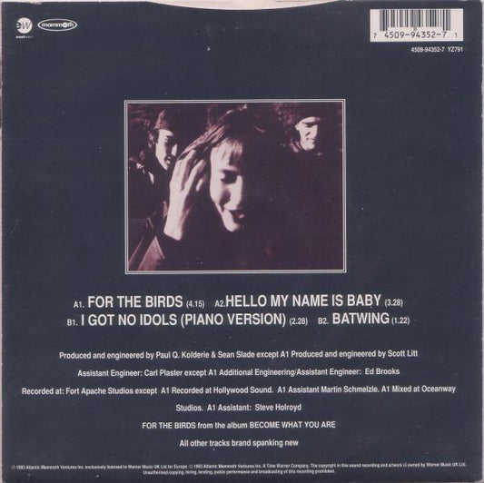 The Juliana Hatfield Three : For The Birds 4 Track EP (7", EP)