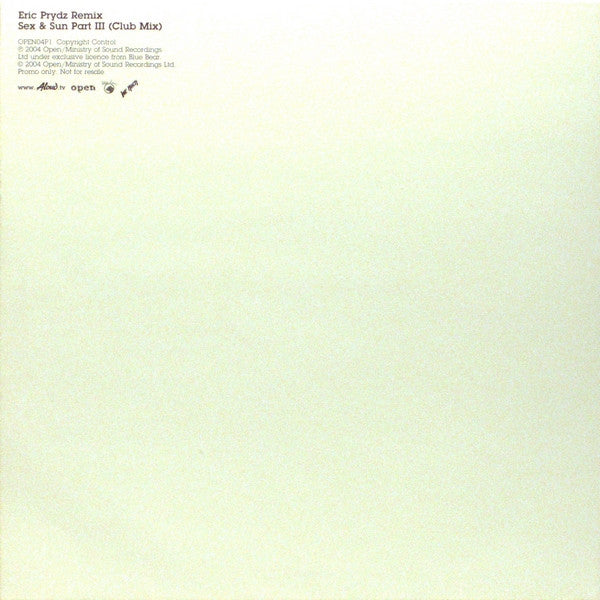 Aloud : Sex & Sun (12", Promo)