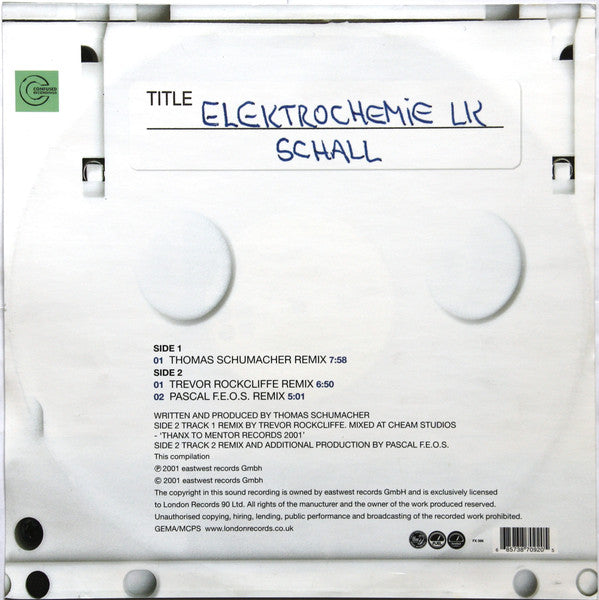 Elektrochemie LK : Schall (12")