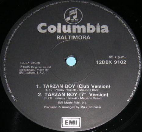 Baltimora : Tarzan Boy (12", Single)
