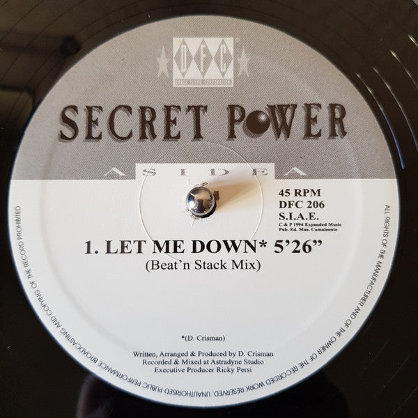 Secret Power : Let Me Down (12", RE)