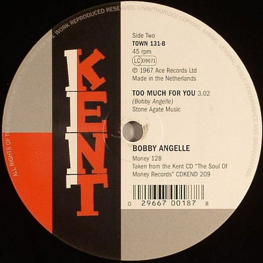Toni And The Showmen* / Bobby Angelle : Try My Love / Too Much For You (7", Single)