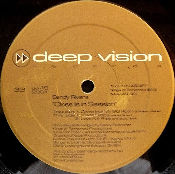 Sandy Rivera : Class Is In Session (12")