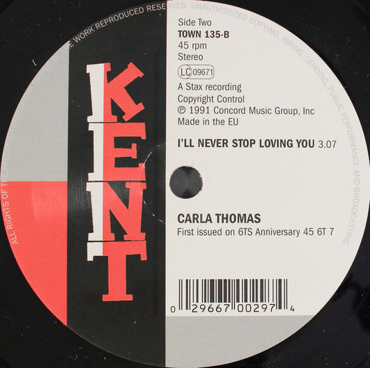 Karmello Brooks / Carla Thomas : Tell Me Baby / I'll Never Stop Loving You (7")