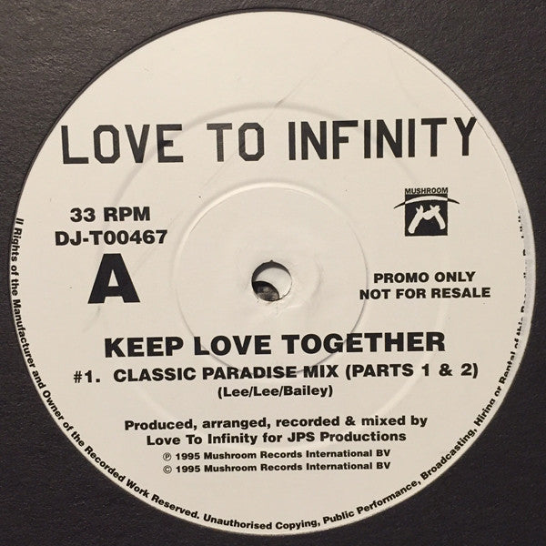 Love To Infinity : Keep Love Together (2x12", Promo)