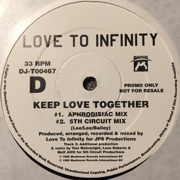 Love To Infinity : Keep Love Together (2x12", Promo)