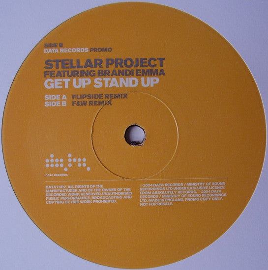 Stellar Project Featuring Brandi Emma : Get Up Stand Up (12", Promo, 2/5)