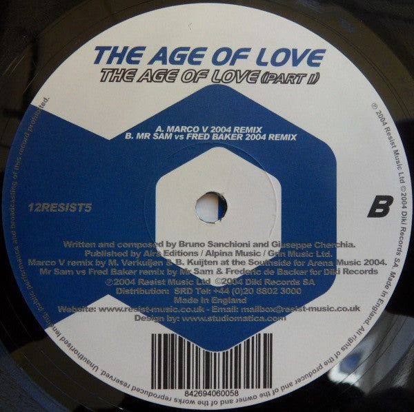 Age Of Love : The Age Of Love (Part I) (12", Single)