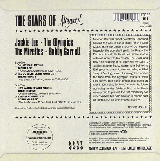 Various : The Stars Of Mirwood (7", EP, Comp, Mono, Ltd)