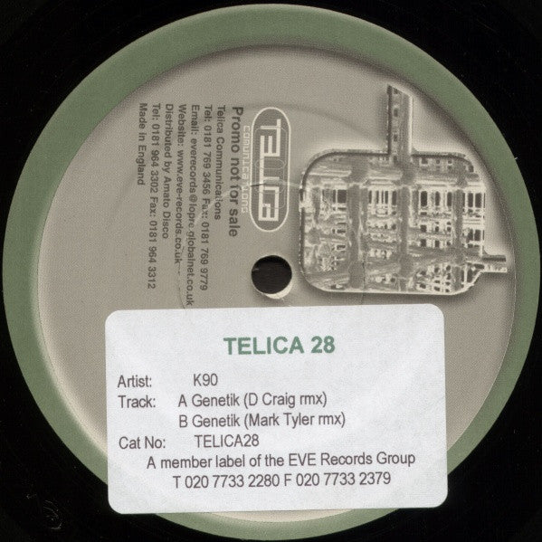 K90 : Genetik (Remixes) (12", Promo, Sti)